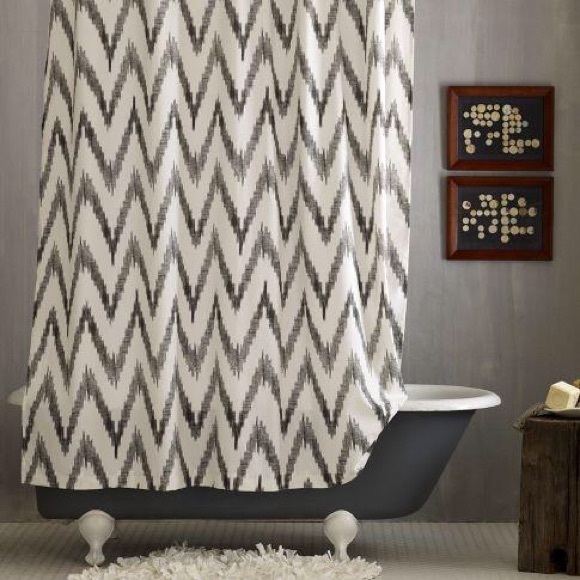 West Elm Bath New Ikat Chevron Shower Curtain Poshmark
